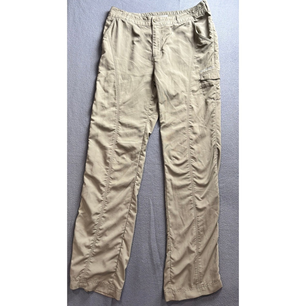 Columbia Insect Blocker Cargo Pants Womens 10 Olive Green Hiking Outdoor Ripstop